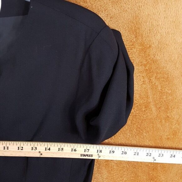 Vintage ADRIENNE VITTADINI Womens Jacket Size 10 Black Blazer Rhinestone 90s - Picture 6 of 8